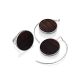 Geometric Silver Wooden Earrings, image , picture 5
