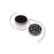 Geometric Silver Wooden Earrings, image , picture 4