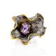Amazing Abstract Design Silver Amethyst Ring, Ring Size: Adjustable, image , picture 3