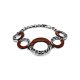 Designer Silver Wooden Bracelet, image 