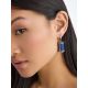 Spool Design Silver Denim Dangle Earrings, image , picture 3