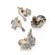 Abstract Design Silver Garnet Earrings, image , picture 3