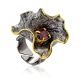 Fabulous Silver Garnet Adjustable Ring, Ring Size: Adjustable, image 