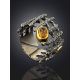 Chunky Silver Citrine Ring, Ring Size: Adjustable, image , picture 2