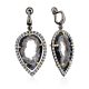Impressive Design Silver Dangles With Agate Geode And Crystals, image 