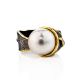 Impressive Silver Adjustable Ring With Nacre, Ring Size: Adjustable, image , picture 5