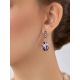 Lilac Enamel Silver Dangle Earrings The Romanov, image , picture 3