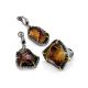 Silver Cocktail Ring With Bold Smoky Quartz And Spinel, Ring Size: 6.5 / 17, image , picture 6