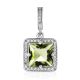 Refined Silver Pendant With Tourmaline And Crystals, image 