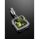 Refined Silver Pendant With Tourmaline And Crystals, image , picture 2