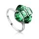 Luminous Faceted Prasiolite Ring, Ring Size: 8.5 / 18.5, image 