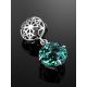 Laced Silver Prasiolite Pendant, image , picture 2