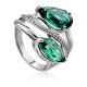 Designer Siver Prasiolite Ring, Ring Size: 8 / 18, image 