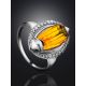 Lustrous Silver Citrine Ring, Ring Size: 8.5 / 18.5, image , picture 2
