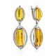Luminous Silver Citrine Dangle Earrings, image 