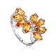 Lustrous Silver Citrine Ring, Ring Size: 7 / 17.5, image 