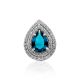 Drop Shaped Silver Topaz Pendant, image 