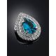 Drop Shaped Silver Topaz Pendant, image , picture 2