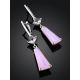 Chic Silver Agate Dangle Earrings, image , picture 2