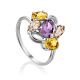 Ultra Feminine Mix Stone Ring, Ring Size: 8 / 18, image 