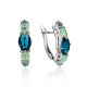 Chic Blue Crystal Earrings, image 