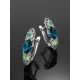 Chic Blue Crystal Earrings, image , picture 2