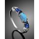 Refined Silver Ring With Opal And Tanzanite, Ring Size: 8 / 18, image , picture 2