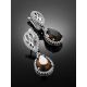 Silver Smoky Quartz Drop Earrings, image , picture 2