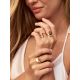 Rose Plated Silver Abstract Wave Ring The Liquid, Ring Size: Adjustable, image , picture 4
