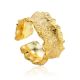 GORGEOUS 18ct Gold on Sterling Silver Ring The Liquid, Ring Size: Adjustable, image 