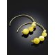Boho Style Gilded Silver Amber Earrings The Palazzo, image , picture 2