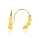 Boho Style Gilded Silver Amber Earrings The Palazzo, image 