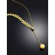 Leaf Motif Gilded Silver Amber Lariat Necklace The Palazzo, image , picture 2