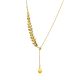 Leaf Motif Gilded Silver Amber Lariat Necklace The Palazzo, image 