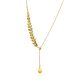 Leaf Motif Gilded Silver Amber Lariat Necklace The Palazzo, image 