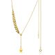 Leaf Motif Gilded Silver Amber Lariat Necklace The Palazzo, image , picture 6