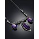 Deep Purple Amethyst Statement Necklace, image , picture 2