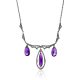 Deep Purple Amethyst Statement Necklace, image 