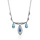 Fabulous Silver Necklace With Blue And Green Stones, image 