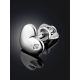 Silver Diamond Heart Shaped Mono Earring, image , picture 2