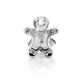 Cute Silver Diamond Mono Earring, image 