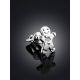 Cute Silver Diamond Mono Earring, image , picture 2