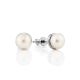 Classy Pearl Stud Earrings, image 