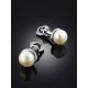 Classy Pearl Stud Earrings, image , picture 2