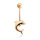Golden Dolphin Belly Button Piercing Ring, image , picture 3