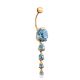 Gold Topaz Belly Button Ring, image , picture 3