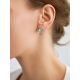 Stylish Silver Crystal Earrings, image , picture 3