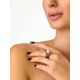 Impressive Silver Adjustable Ring With Nacre, Ring Size: Adjustable, image , picture 4