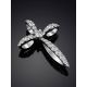 White Gold Diamond Cross Pendant, image , picture 2