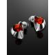 Bright Silver Amber Stud Earrings The Palazzo, image , picture 2